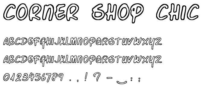 Corner Shop Chic font